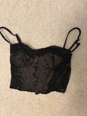 Urban Outfitters Black Lace Bustier Camisole